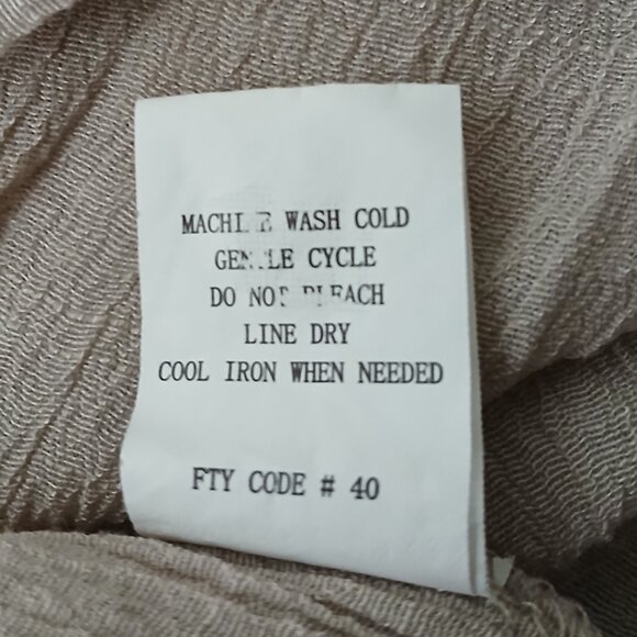 Rebellion Again Small Boho Kimono Duster Renaissance Cover Crochet Taupe - Picture 9 of 9